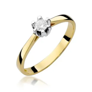 Złoty pierścionek z diamentem EY-299 0,12ct