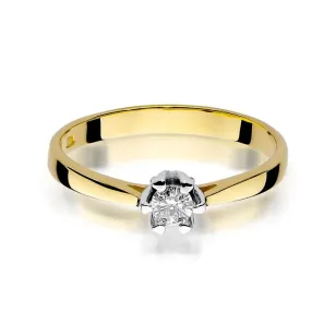 Złoty pierścionek z diamentem EY-299 0,12ct