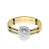 Złoty Pierścionek 585 z diamentem brylant 0,15ct