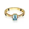 Złoty Pierścionek 585 z diamentem topaz 0,60ct