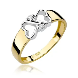 Złoty pierścionek z diamentem EY-286 0,04ct