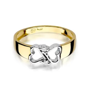 Złoty pierścionek z diamentem EY-286 0,04ct