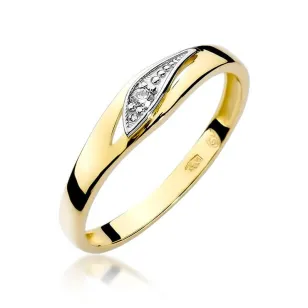 Złoty pierścionek z diamentem EY-183 0,03ct