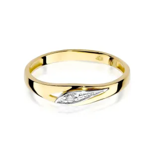 Złoty pierścionek z diamentem EY-183 0,03ct