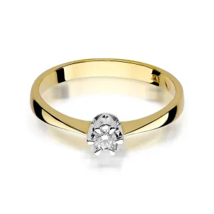 Złoty pierścionek z diamentem EY-111 0,10ct