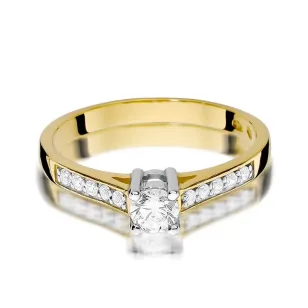 Złoty pierścionek z diamentem EY-398 0,42ct
