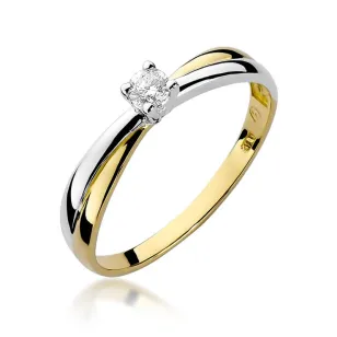 Złoty pierścionek z diamentem EY-230 0,10ct