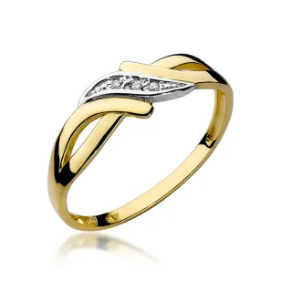Złoty Pierścionek 585 z diamentem brylant 0,02ct