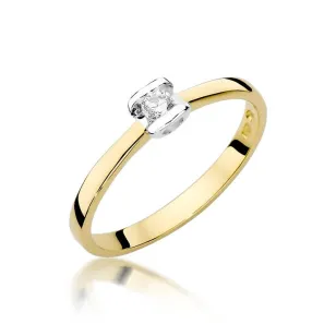 Złoty pierścionek z diamentem EY-333 0,09ct