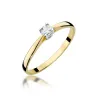 Złoty Pierścionek 585 z diamentem brylant 0,15ct