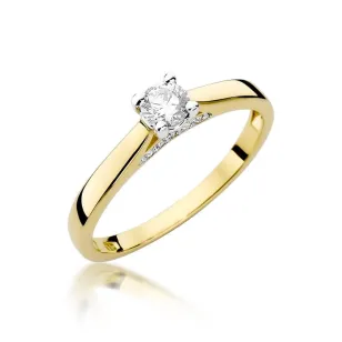Złoty pierścionek z diamentem EY-341 0,30ct