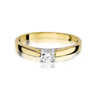 Złoty pierścionek z diamentem EY-341 0,30ct