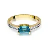 Złoty Pierścionek 585 z diamentem topaz 0,65ct