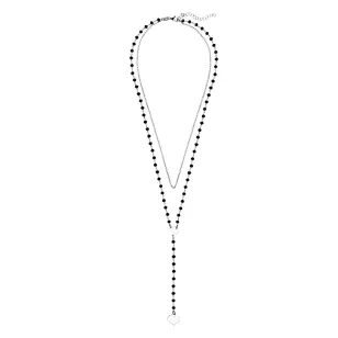 Choker grawer naszyjnik z sercem