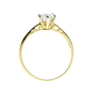 ZŁOTY PIERŚCIONEK ZDOBIENIE CYRKONIA