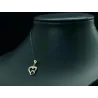 MODNA ZŁOTA ZAWIESZKA SERCA