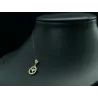 Okrągła złota zawieszka z cyrkoniami WAŻKA
