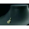 ZŁOTA ZAWIESZKA SERCE nacinana ażurowy