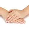 Złoty pierścionek kamieniowy