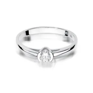 Złoty pierścionek z diamentem Białe złoto EW-375 0,23ct