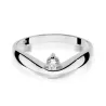 Złoty pierścionek z diamentem Białe złoto EW-263 0,15ct