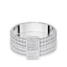 Złoty pierścionek z diamentami białe złoto 0,08ct