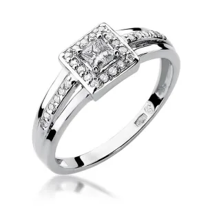 Złoty pierścionek z diamentem Białe złoto EW-271 0,29ct