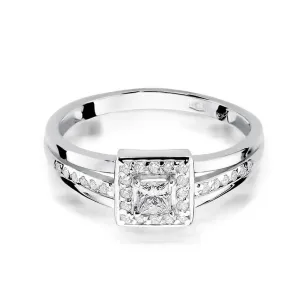 Złoty pierścionek z diamentem Białe złoto EW-271 0,29ct