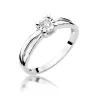 Złoty pierścionek z diamentem Białe złoto EW-360 0,08ct