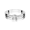 Złoty pierścionek z diamentem Białe złoto EW-360 0,08ct