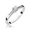 Złoty pierścionek z diamentem Białe złoto EW-258 0,19ct