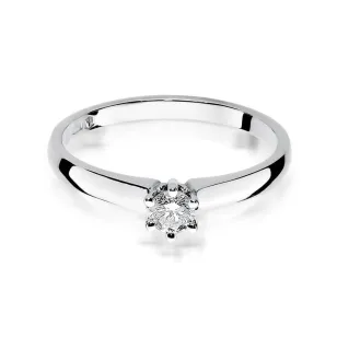 Złoty pierścionek z diamentem Białe złoto EW-317 0,20ct