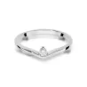 Złoty pierścionek z diamentem Białe złoto EW-385 0,09ct