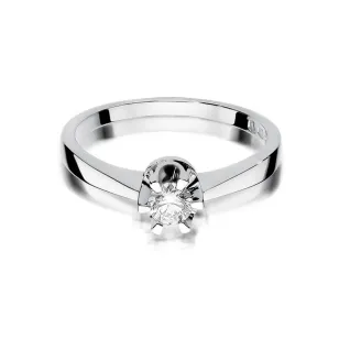 Złoty pierścionek z diamentem Białe złoto EW-408 0,25ct