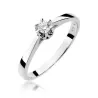 Złoty pierścionek z diamentem Białe złoto EW-295 0,12ct