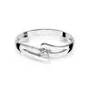 Złoty pierścionek z diamentem Białe złoto EW-210 0,08ct