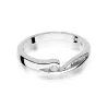 Złoty pierścionek z diamentem Białe złoto EW-82 0,08ct
