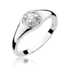 Złoty pierścionek z diamentem Białe złoto EW-41 0,17ct