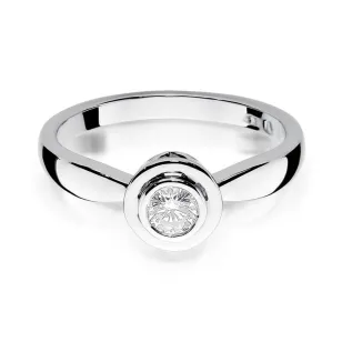 Złoty pierścionek z diamentem Białe złoto EW-294 0,30ct