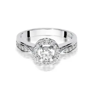 Pierścionek z diamentami białe złoto 0,51ct