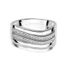 Złoty pierścionek z diamentem Białe złoto EW-416 0,18ct