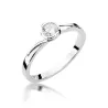 Złoty pierścionek z diamentem Białe złoto EW-357 0,25ct