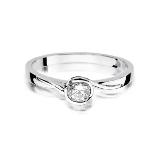 Złoty pierścionek z diamentem Białe złoto EW-357 0,25ct