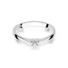 Złoty pierścionek z diamentem Białe złoto EW-175 0,03ct
