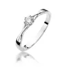 Złoty pierścionek z diamentem Białe złoto EW-340 0,12ct