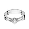 Złoty pierścionek z diamentem Białe złoto EW-340 0,12ct
