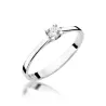 Złoty pierścionek z diamentem Białe złoto EW-336 0,15ct
