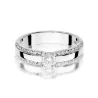 Złoty pierścionek z diamentem Białe złoto EW-356 0,45ct