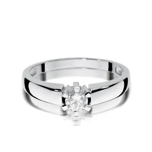 Złoty pierścionek z diamentem Białe złoto EW-405 0,23ct