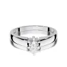 Złoty pierścionek z diamentem Białe złoto EW-405 0,23ct